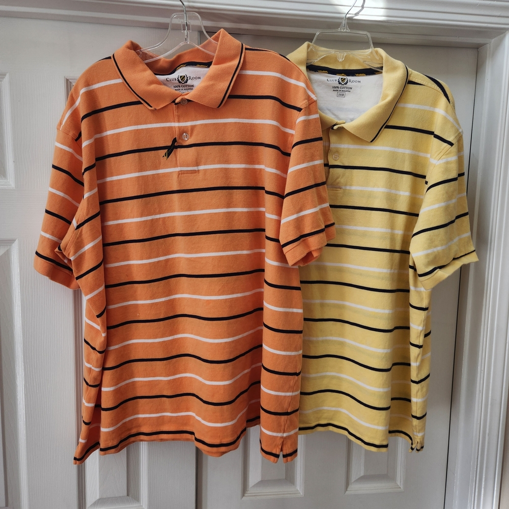 Club Room Yellow & Orange Polo Shirts 3XB